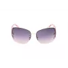 Okulary przeciwsłoneczne GUESS damskie, kwadratowe oversize GO00034-6528B Havana/Brown Tortoise