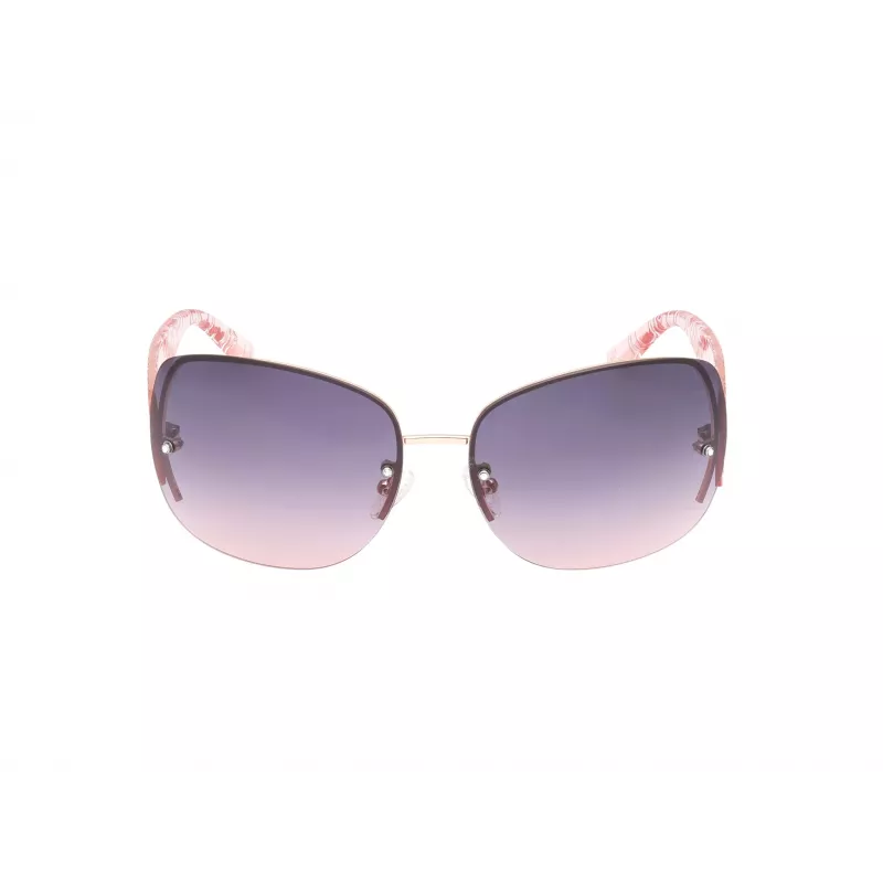 Okulary przeciwsłoneczne GUESS damskie, kwadratowe oversize GO00034-6528B Havana/Brown Tortoise