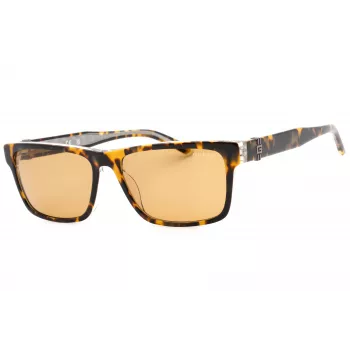 GUESS Damskie Prostokątne Okulary Przeciwsłoneczne Acetatowe GU00074-53E Havana Brązowy Gradient 55mm