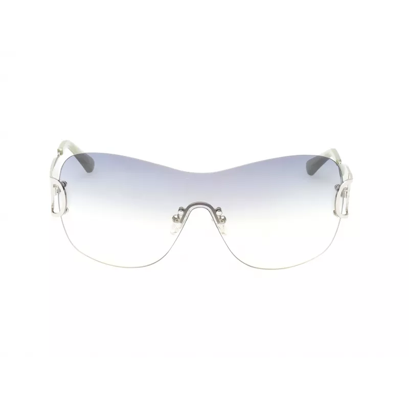 GUESS Damskie Okulary Przeciwsłoneczne Prostokątne GO00038-0010P Czarna Oprawka Szare Szkła UV400 Polaryzowane