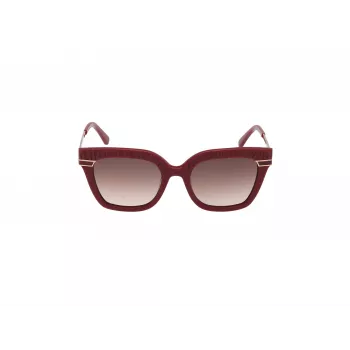 Okulary przeciwsłoneczne GUESS damskie GF00015-5169T Brązowa Havana Kształt kwadratowy