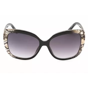 Okulary przeciwsłoneczne GUESS dla kobiet GF0383-05B Butterfly Cat-Eye Czarny Gradient Smoke 57mm