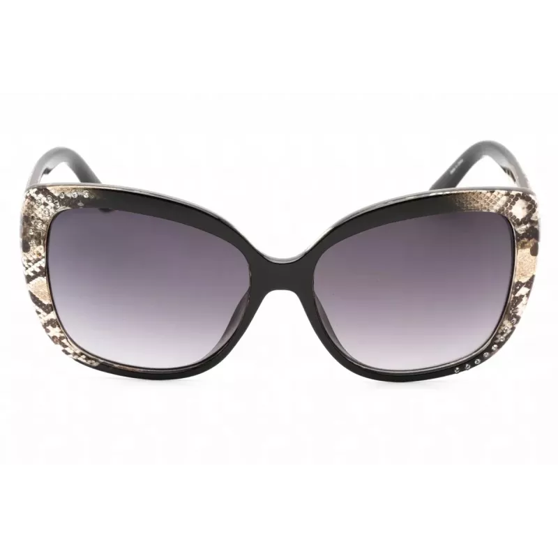 Okulary przeciwsłoneczne GUESS dla kobiet GF0383-05B Butterfly Cat-Eye Czarny Gradient Smoke 57mm