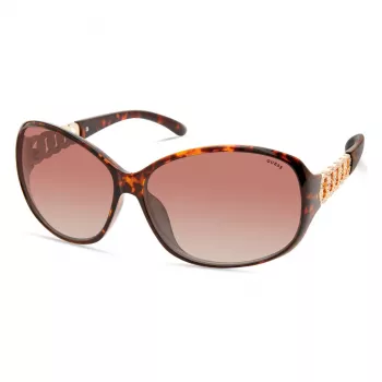 Okulary przeciwsłoneczne GUESS damskie GF0404-6352F Butterfly Havana Brązowy Gradient 63mm