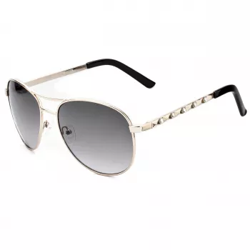 Okulary przeciwsłoneczne Guess GF0408-6132B Havana kwadratowa oprawka brązowe soczewki gradientowe 61mm