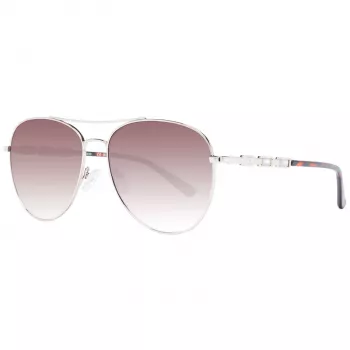 Okulary przeciwsłoneczne GUESS dla kobiet GF6143-32F Havana, oprawka motylkowa, brązowe soczewki gradientowe 59mm