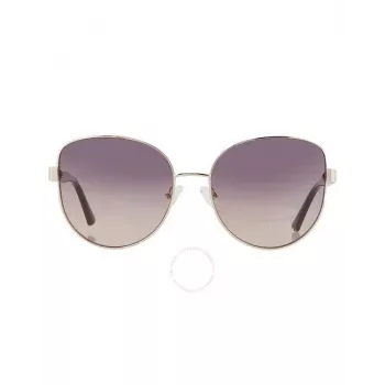 Okulary przeciwsłoneczne GUESS damskie GF6172-5932B Havana Brown Gradient Butterfly