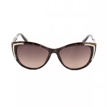 Okulary przeciwsłoneczne GUESS dla kobiet GO00006-5652F Brąz Havana Oversize Kwadrat