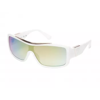 Okulary przeciwsłoneczne GUESS damskie GO00035-0021U, błyszcząca czarna oprawka, soczewki dymnoszare, kwadratowe, pełna oprawa, UV400