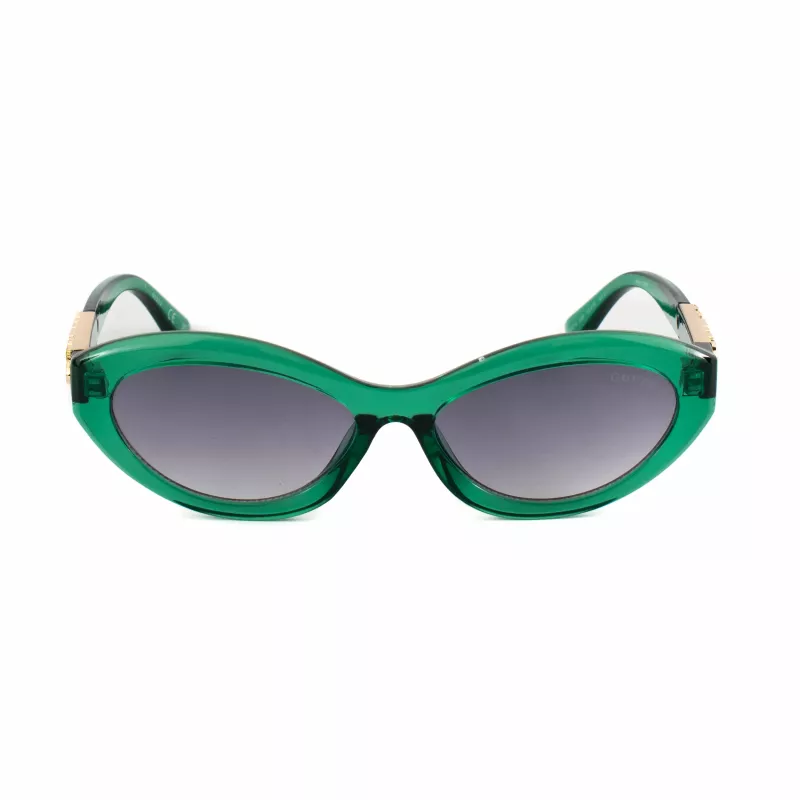 Okulary przeciwsłoneczne GUESS dla kobiet GO00070-5593B Czarna kwadratowa oprawka, szare soczewki gradientowe 55mm