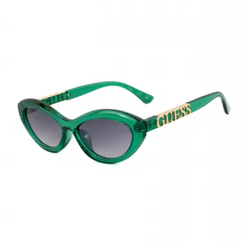 Okulary przeciwsłoneczne GUESS dla kobiet GO00070-5593B Czarna kwadratowa oprawka, szare soczewki gradientowe 55mm