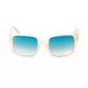 Okulary przeciwsłoneczne GUESS damskie GU00097-5325P - Błyszcząca czarna oprawka, soczewki gradientowe polaryzacyjne Smoke, 53mm