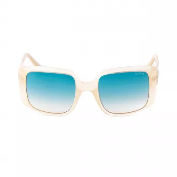 Okulary przeciwsłoneczne GUESS damskie GU00097-5325P - Błyszcząca czarna oprawka, soczewki gradientowe polaryzacyjne Smoke, 53mm