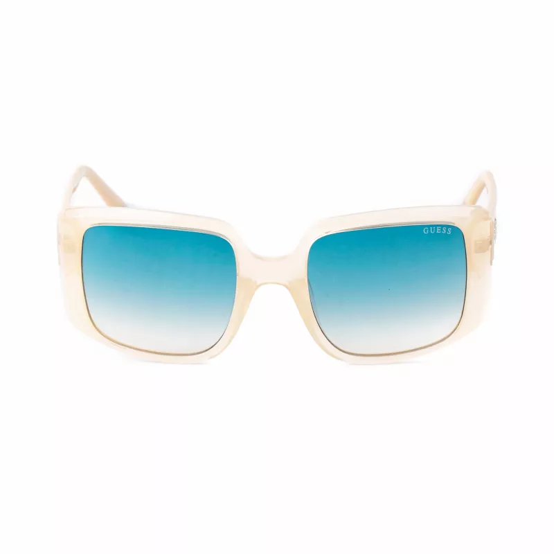 Okulary przeciwsłoneczne GUESS damskie GU00097-5325P - Błyszcząca czarna oprawka, soczewki gradientowe polaryzacyjne Smoke, 53mm