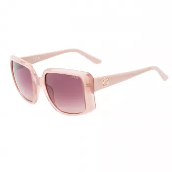 Okulary przeciwsłoneczne GUESS damskie GU00097-5357F Kwadratowe Błyszcząca czerń Gradient Smoke 53mm