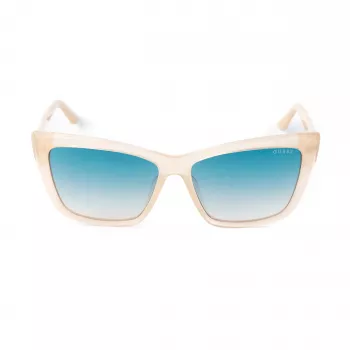 Okulary przeciwsłoneczne GUESS damskie GU00098-5525P - kwadratowa oprawka, soczewki polaryzacyjne, ochrona UV400