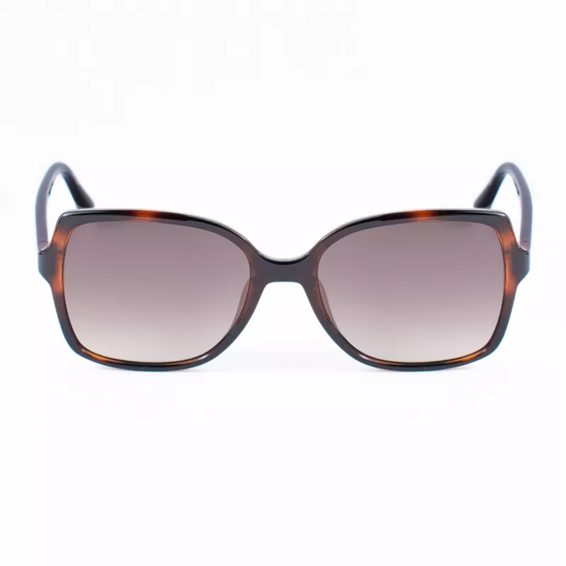 Okulary przeciwsłoneczne GUESS damskie GU00100-5552F Brązowy Havana Kształt kwadratowy Acetat 55mm