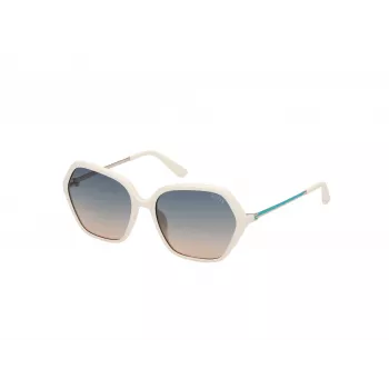 Okulary przeciwsłoneczne GUESS damskie GU00134-5521P kwadratowe acetatowe polaryzacyjne UV400