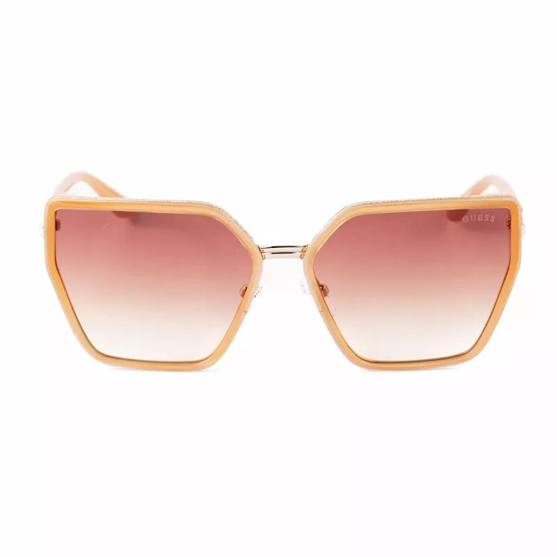 Okulary przeciwsłoneczne GUESS dla kobiet GU00146-5957F Oversized Square Havana Brązowy Gradient Soczewki 59mm