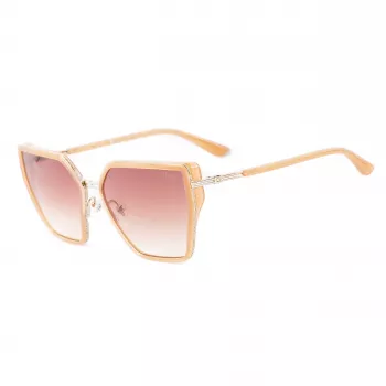 Okulary przeciwsłoneczne GUESS dla kobiet GU00146-5957F Oversized Square Havana Brązowy Gradient Soczewki 59mm