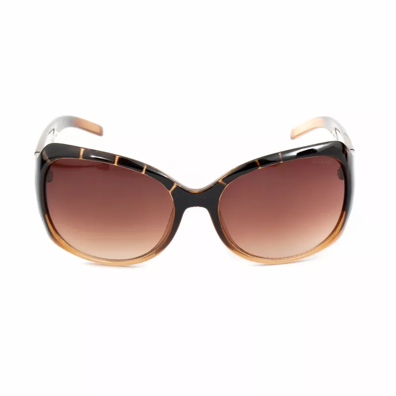 Okulary przeciwsłoneczne GUESS damskie GU0200F62STOA - oprawka z octanu w kolorze Havana Tortoise z brązowymi soczewkami gradientowymi