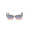 Okulary przeciwsłoneczne GUESS damskie GU7774-5574W Brąz Havana Kształt kwadratowy 55mm