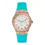 Zegarek damski GUESS W0564L3, różowe złoto, stal nierdzewna i brązowa skóra, 39 mm