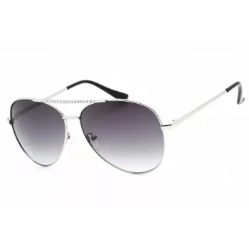 GUESS Okulary przeciwsłoneczne damskie GF0399-01B Czarna oprawka plastikowa Szare soczewki poliwęglanowe 62mm