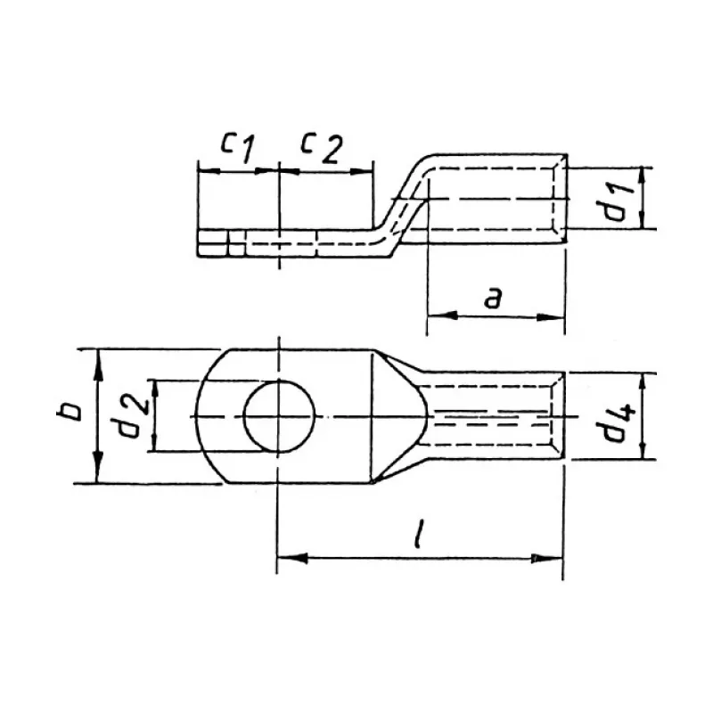 Gustav Klauke KLAU 107R10 Końcówka kablowa prasowana 70 mm² miedziowana elektrolitycznie (DIN 46235)