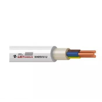 H05VV-U/NYM 3x1,5 mm² biały kabel zasilający z izolacją i powłoką PVC do instalacji stałych, 25 m