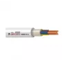 H05VV-U/NYM 3x1,5 mm² biały kabel zasilający z izolacją i powłoką PVC do instalacji stałych, 25 m
