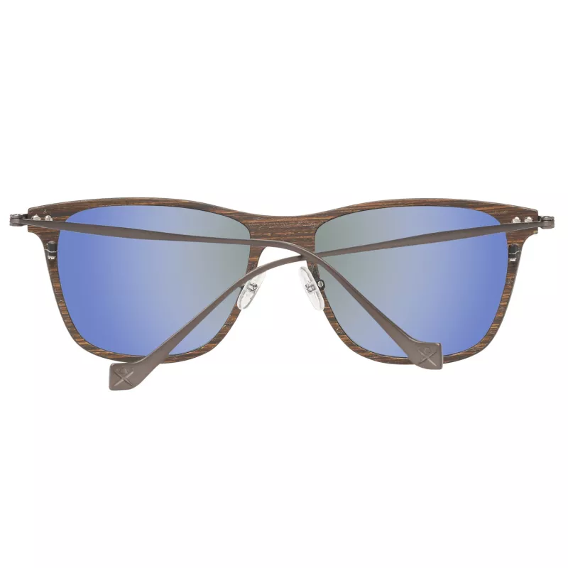 Okulary przeciwsłoneczne Hackett London HSB86311255 dla mężczyzn - Błyszcząca czarna oprawka, szare soczewki, 55 mm
