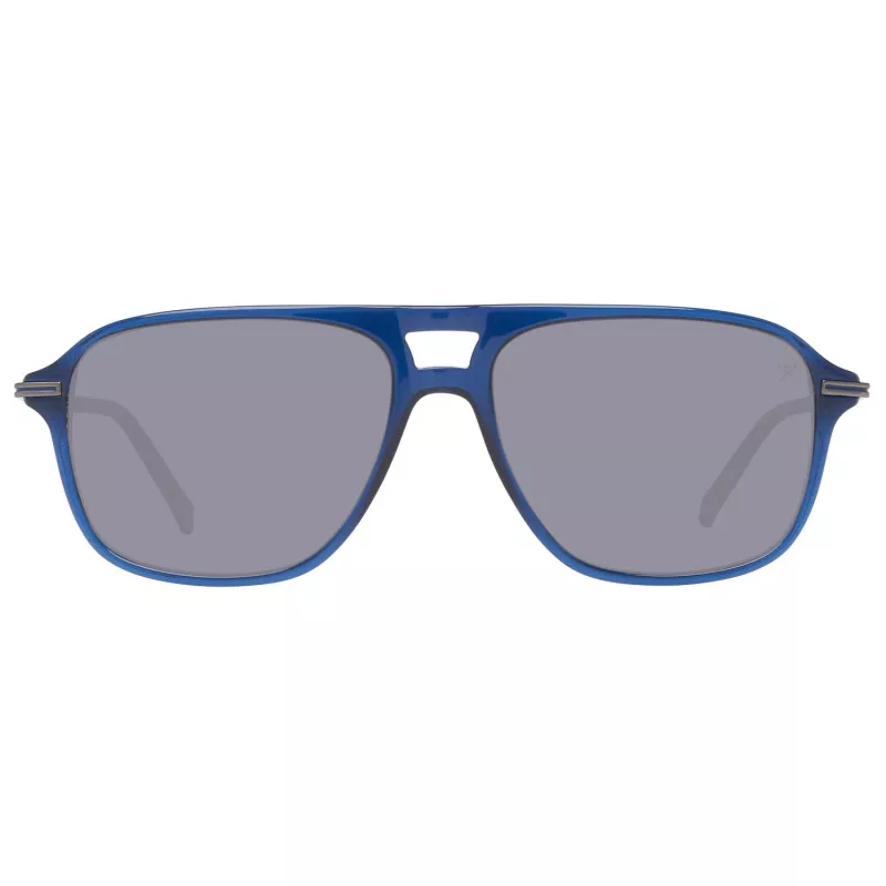 HACKETT MAN HSB86568356 Okulary przeciwsłoneczne 56/16/140 mm Czarna oprawka acetatowa Szare soczewki poliwęglanowe UV400