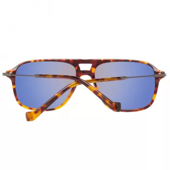 OKULARY PRZECIWSŁONECZNE HACKETT MAN HSB86512756 - Oprawka prostokątna z acetatu w kolorze Havana z brązowymi soczewkami gradientowymi - 56/16/140 mm