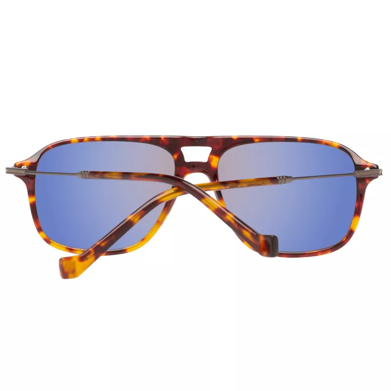OKULARY PRZECIWSŁONECZNE HACKETT MAN HSB86512756 - Oprawka prostokątna z acetatu w kolorze Havana z brązowymi soczewkami gradientowymi - 56/16/140 mm