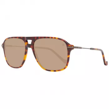 OKULARY PRZECIWSŁONECZNE HACKETT MAN HSB86512756 - Oprawka prostokątna z acetatu w kolorze Havana z brązowymi soczewkami gradientowymi - 56/16/140 mm