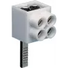 Hager KF82A jednobiegunowy zacisk przyłączeniowy, przyłącze sworzniowe, 2x16 mm², szary