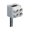 Hager KF82A jednobiegunowy zacisk przyłączeniowy, przyłącze sworzniowe, 2x16 mm², szary