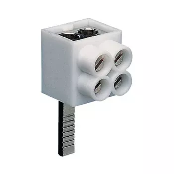 Hager KF82A jednobiegunowy zacisk przyłączeniowy, przyłącze sworzniowe, 2x16 mm², szary