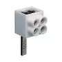 Hager KF82A jednobiegunowy zacisk przyłączeniowy, przyłącze sworzniowe, 2x16 mm², szary