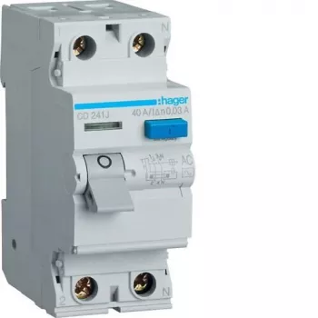HAGER Wyłącznik różnicowoprądowy 2P 40A 30mA Typ AC CD241J