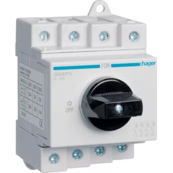 Hager SB432PV Modułowy wyłącznik izolacyjny PV, 4-biegunowy, 32A, 1000VDC