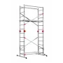 HAILO G60 Aluminiowe rusztowanie, 2x12 szczebli, maks. wysokość robocza 7,0 m, srebrno-czerwone