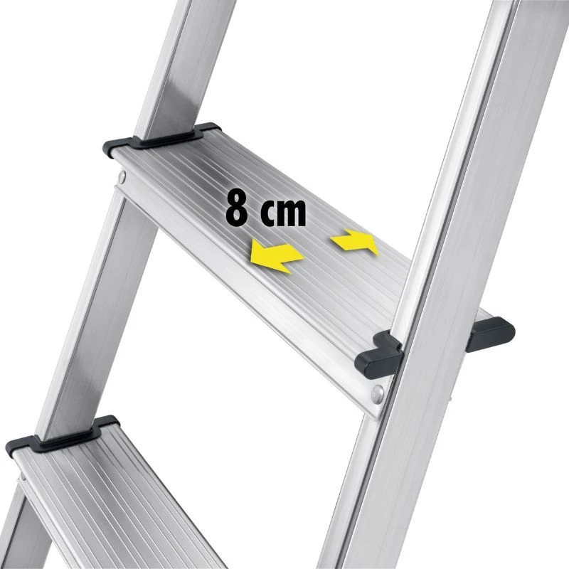 HAILO L60 StandardLine Aluminiowa drabina schodkowa, 6 stopni, 150 kg, EN 131