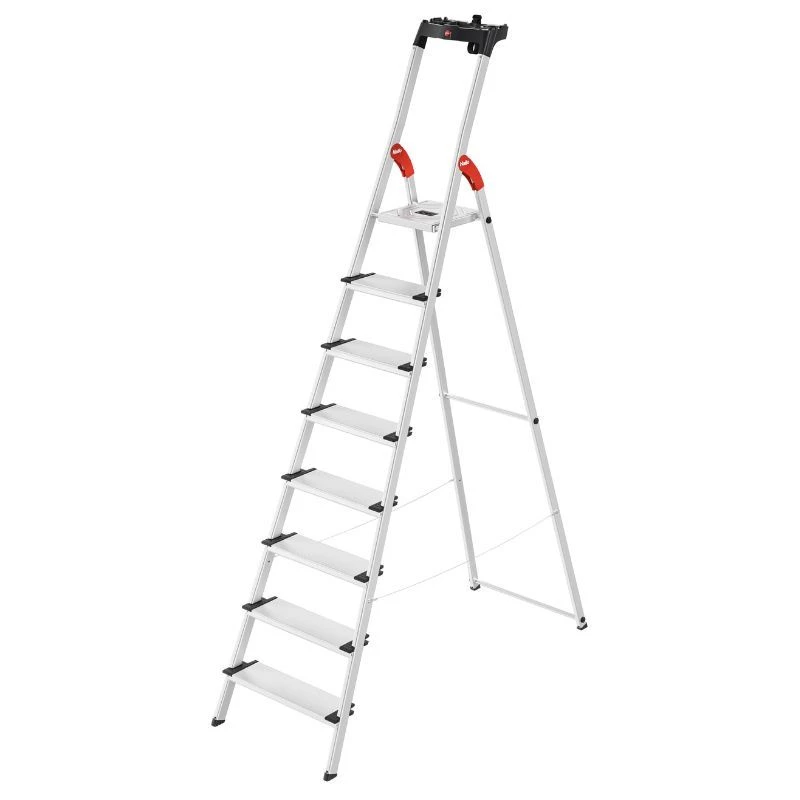 HAILO L80 ComfortLine Aluminiowa drabina schodkowa, 8 stopni