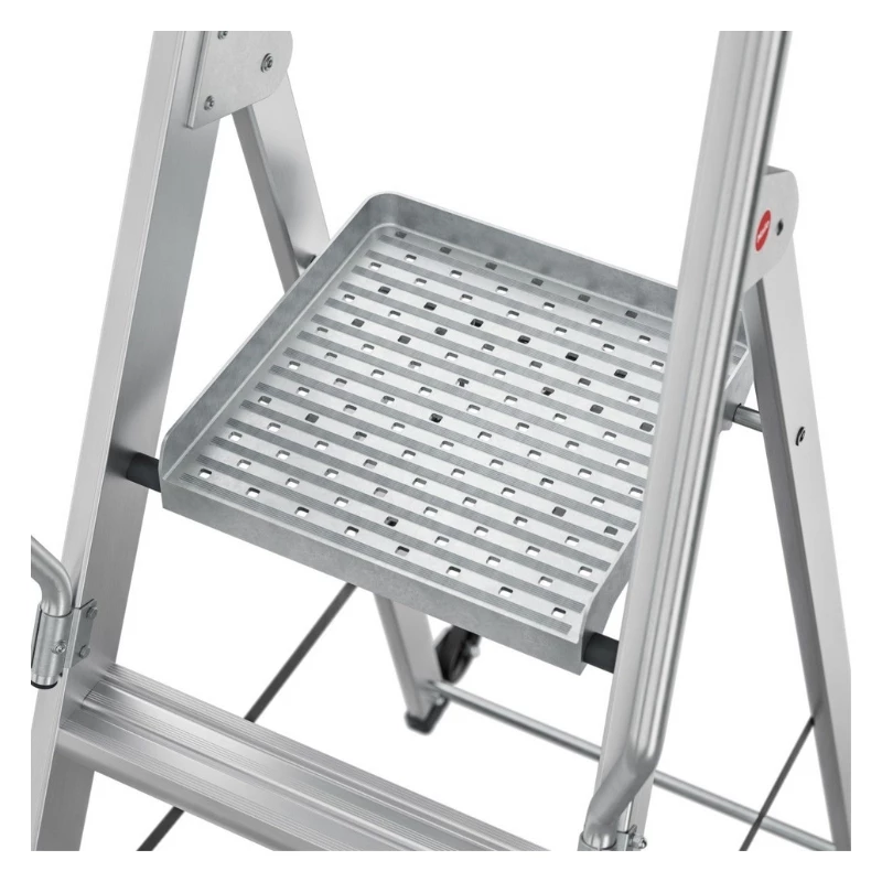 HAILO Master P80 aluminiowa mobilna drabina ze schodkami i podestem, 5 stopni, 150 kg, EN 131
