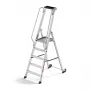 HAILO Master P80 aluminiowa mobilna drabina ze schodkami i podestem, 5 stopni, 150 kg, EN 131