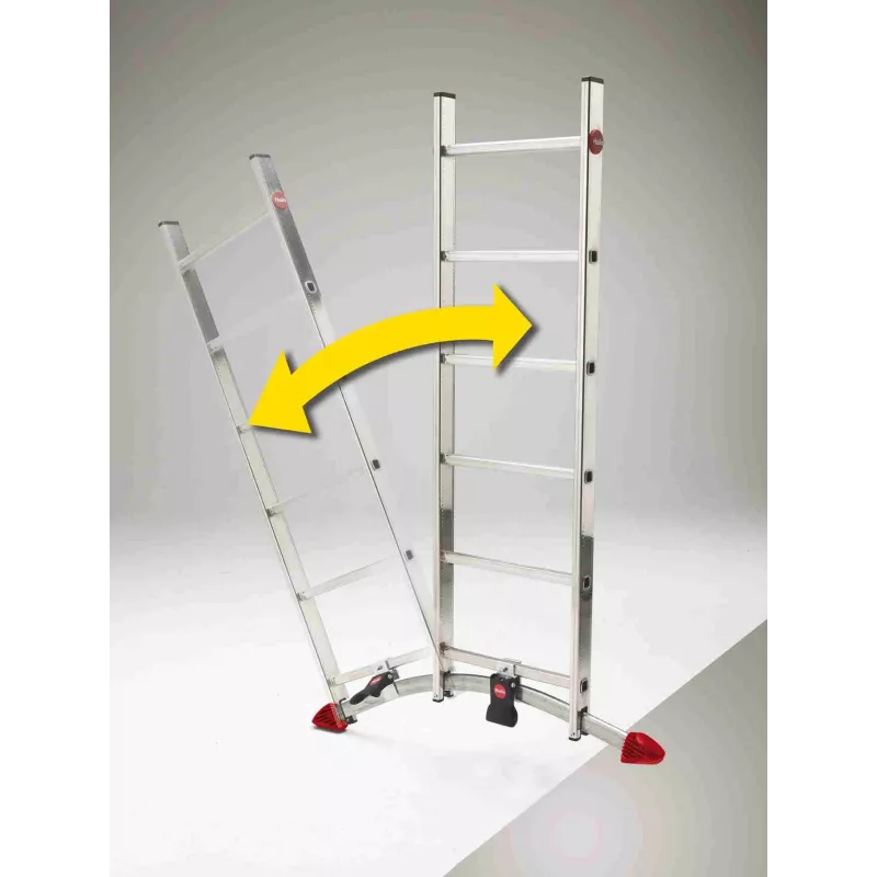 HAILO ProfiLOT Drabina uniwersalna S100, aluminium, 3x12 stopni, 150 kg, EN 131 Professional