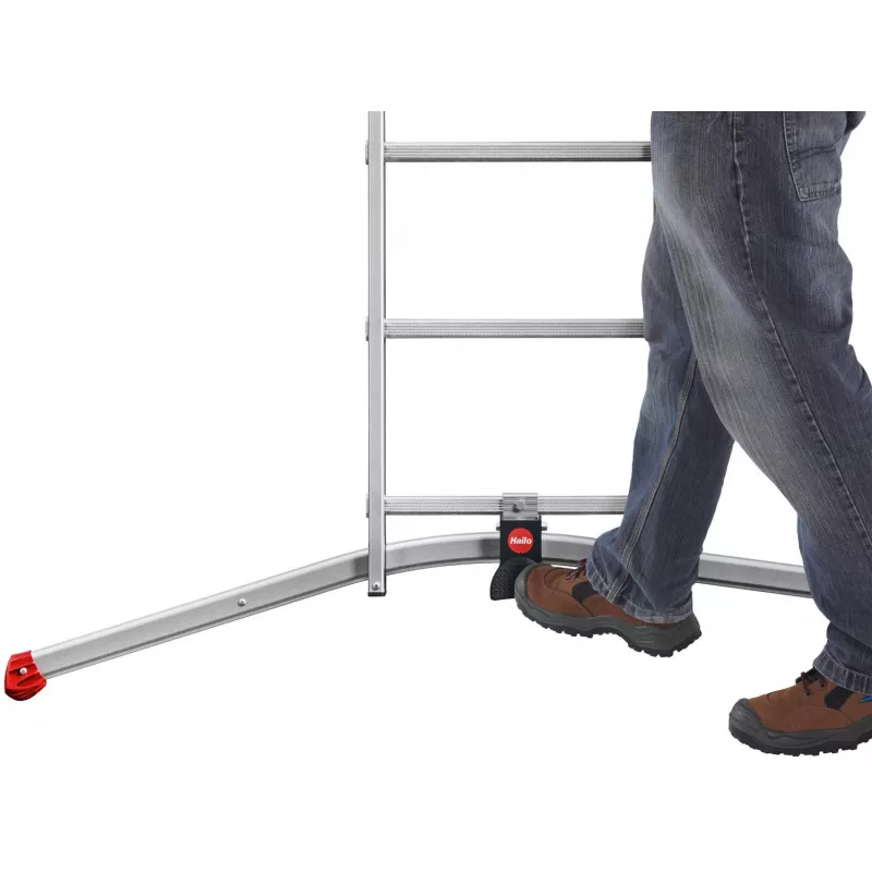 Hailo S100 ProfiLOT Drabina kombinowana, aluminium, 2x6+1x5 szczebli, 3-częściowa, maks. obciążenie 150 kg