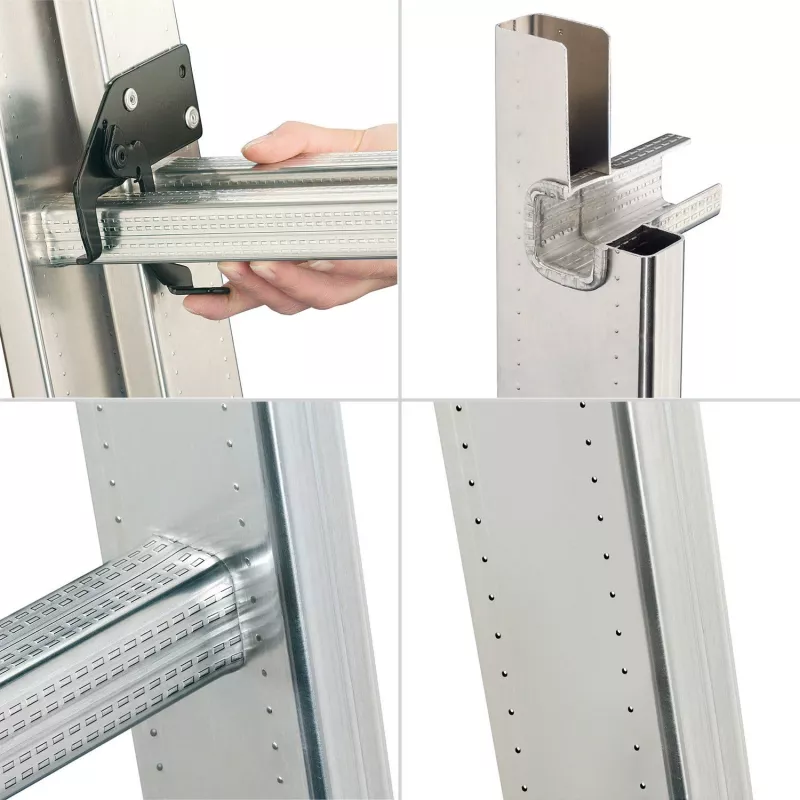 Hailo S100 ProfiLOT Drabina kombinowana, aluminium, 2x6+1x5 szczebli, 3-częściowa, maks. obciążenie 150 kg